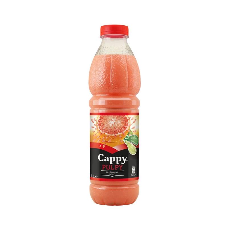 Продукт Cappy Плодова напитка Pulpy, грейпфрут, с парченца плодове, 1 L, в кутияна ниска цена с бърза доставка - BestPC.BG
