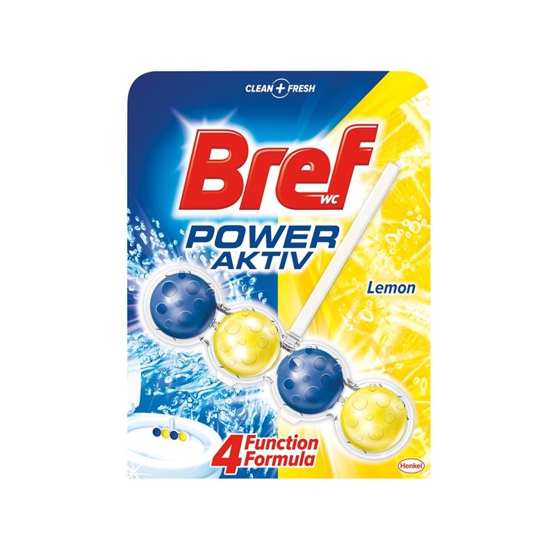 Почистващ продукт Bref Ароматизатор за тоалетна Power Aktiv, лимон, 50 gна ниска цена с бърза доставка - BestPC.BG
