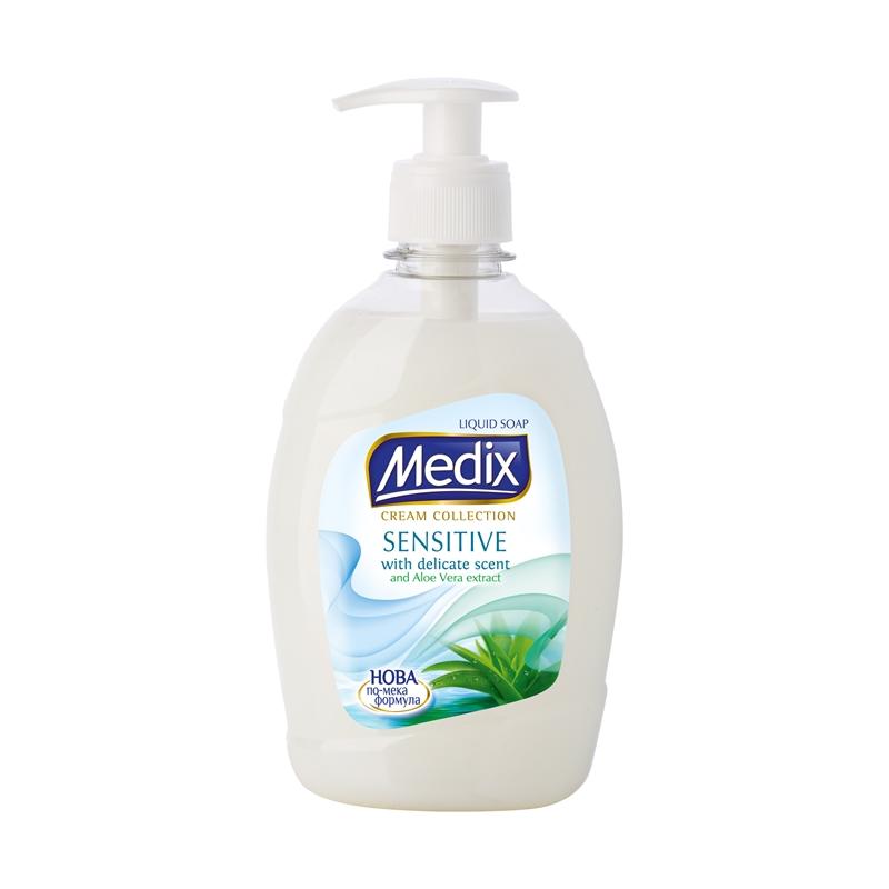Почистващ продукт Medix Течен сапун Cream Sensitive, с помпа, 400 ml, бялна ниска цена с бърза доставка - BestPC.BG