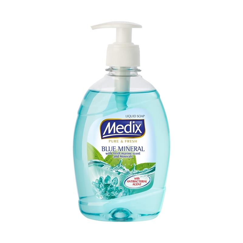 Почистващ продукт Medix Течен сапун Pure Blue Mineral, с помпа, 400 ml, синна ниска цена с бърза доставка - BestPC.BG