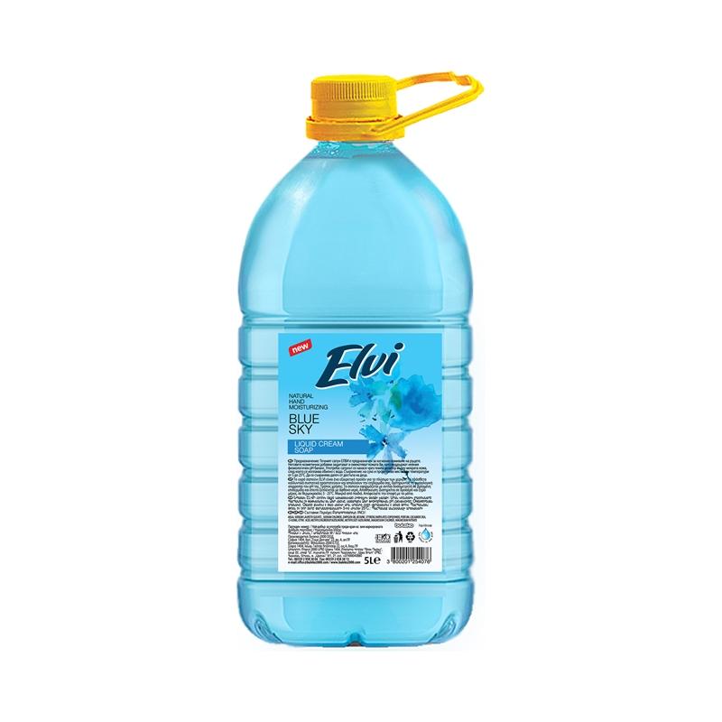 Почистващ продукт Elvi Течен сапун, синьо небе, 5 L, синна ниска цена с бърза доставка - BestPC.BG