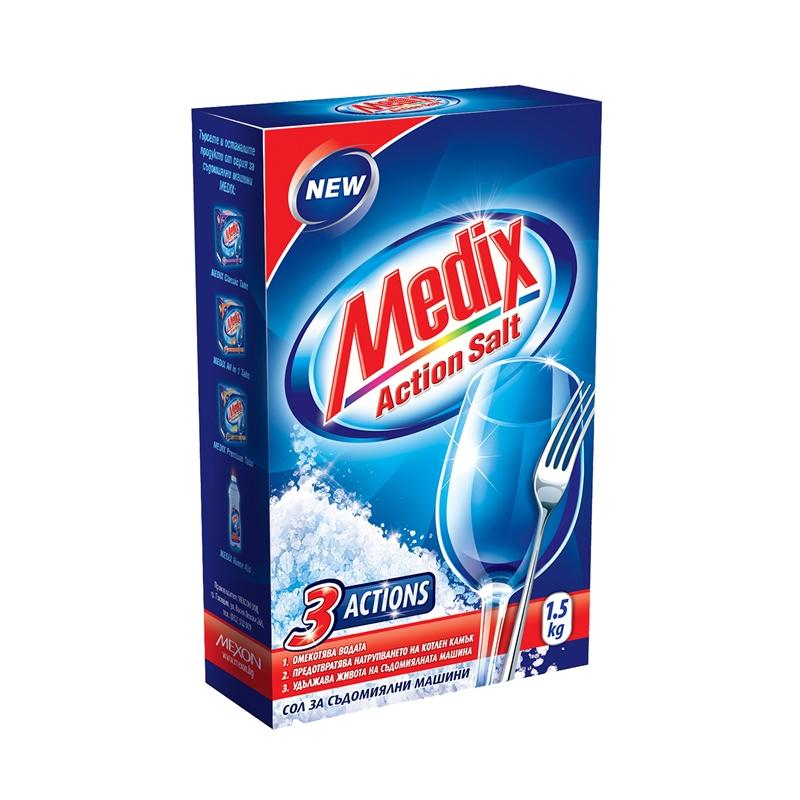 Почистващ продукт Medix Сол за съдомиялна машина, 1.5 kgна ниска цена с бърза доставка - BestPC.BG