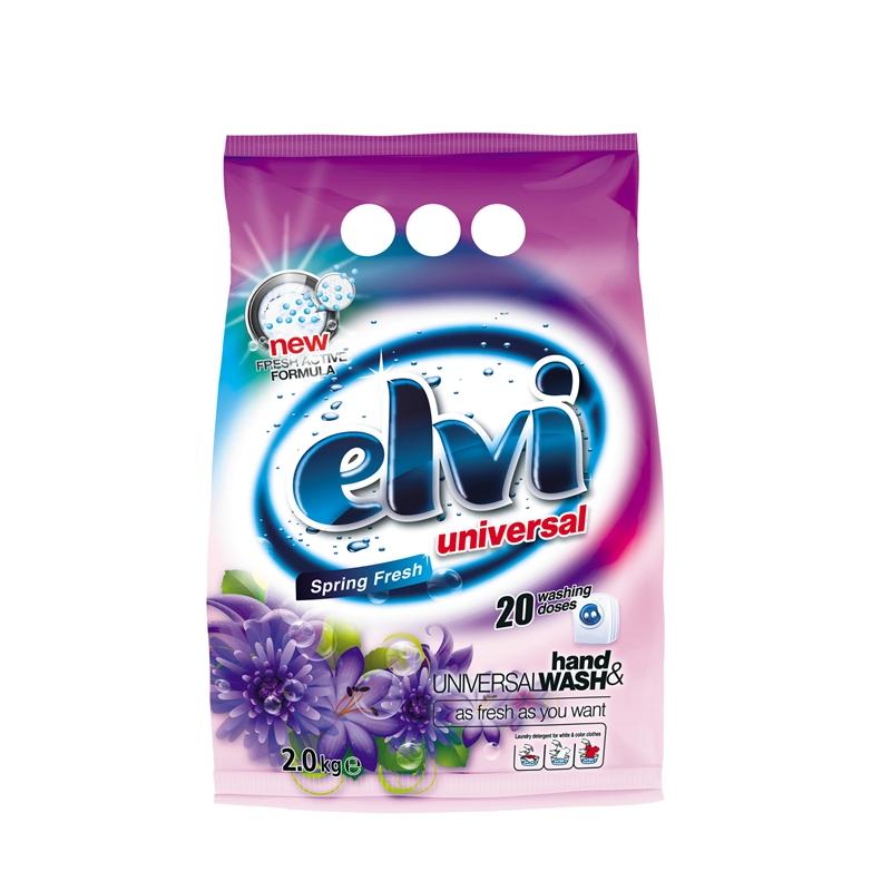 Почистващ продукт Elvi Перилен препарат, прах, за бяло и цветно пране, планинска свежест, 2 kgна ниска цена с бърза доставка - BestPC.BG