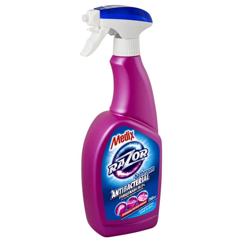 Почистващ продукт Medix Дезинфекциращ препарат Razor, за баня, спрей, 750 mlна ниска цена с бърза доставка - BestPC.BG