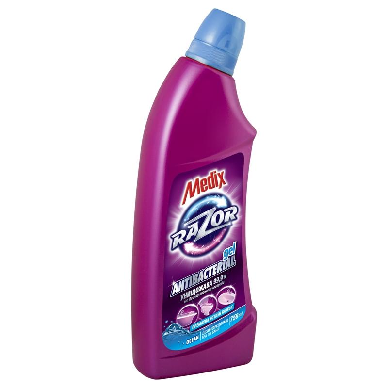 Почистващ продукт Medix Дезинфекциращ препарат Razor, гел, океан, 750 mlна ниска цена с бърза доставка - BestPC.BG