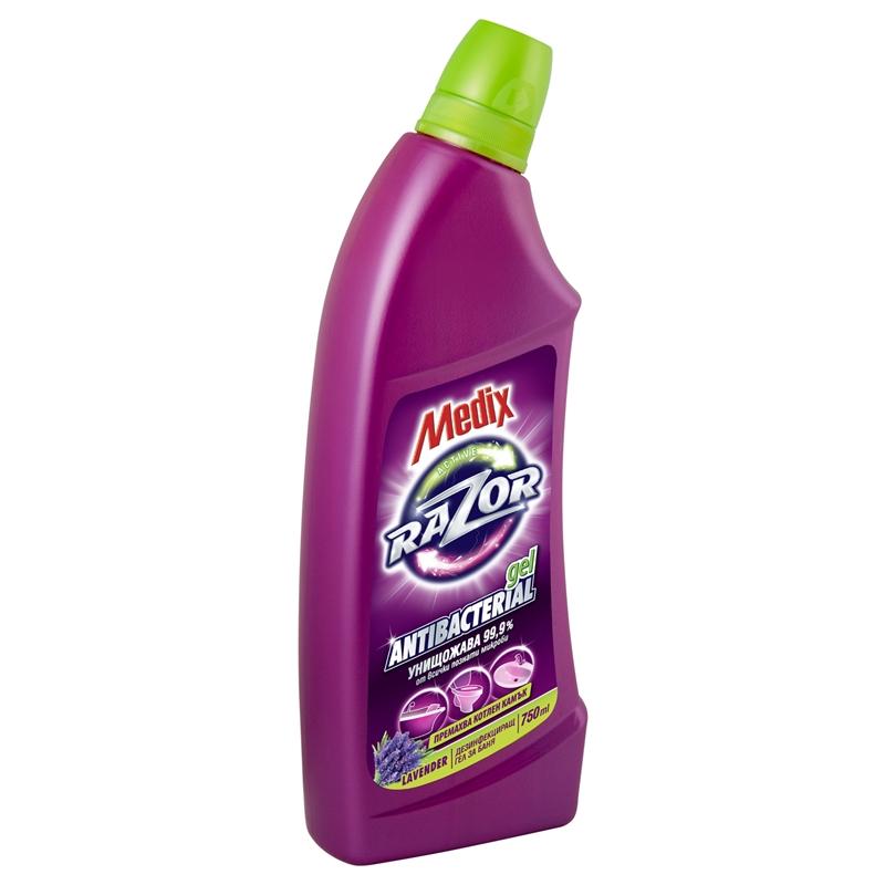 Почистващ продукт Medix Дезинфекциращ препарат Razor, гел, лавандула, 750 mlна ниска цена с бърза доставка - BestPC.BG