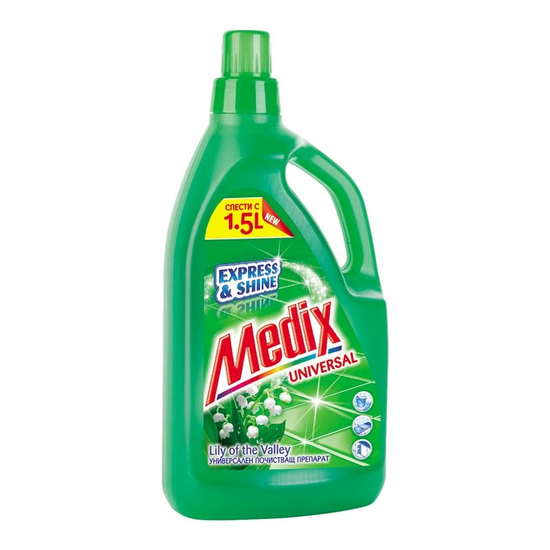 Почистващ продукт Medix Препарат за почистване Express & Shine, универсален, момина сълза, 1.4 L, зеленна ниска цена с бърза доставка - BestPC.BG