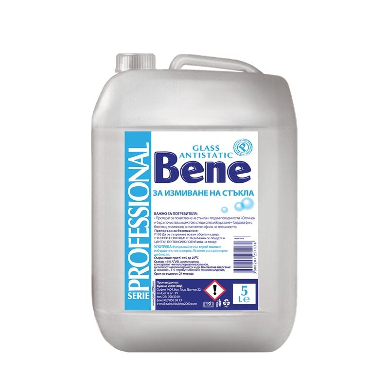 Почистващ продукт Bene Препарат за почистване на стъкла, професионален, 5 Lна ниска цена с бърза доставка - BestPC.BG