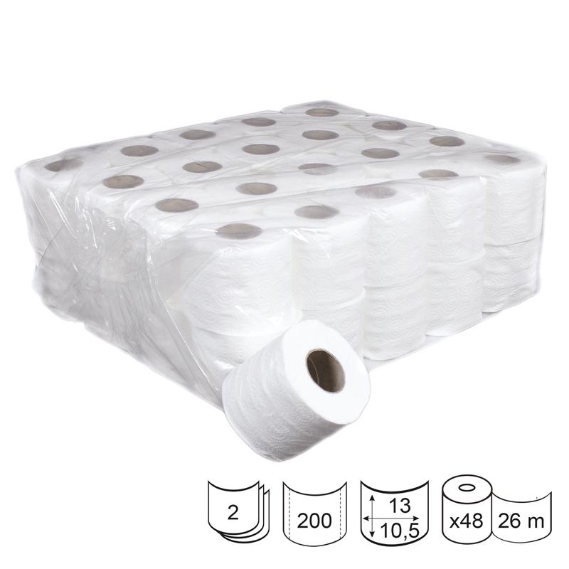 Продукт Тоалетна хартия, целулоза, двупластова, 80 g, 24 брояна ниска цена с бърза доставка - BestPC.BG