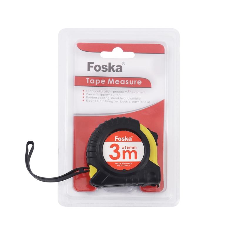 Продукт Foska Ролетка, гумирана, 3 m, черно-жълтана ниска цена с бърза доставка - BestPC.BG