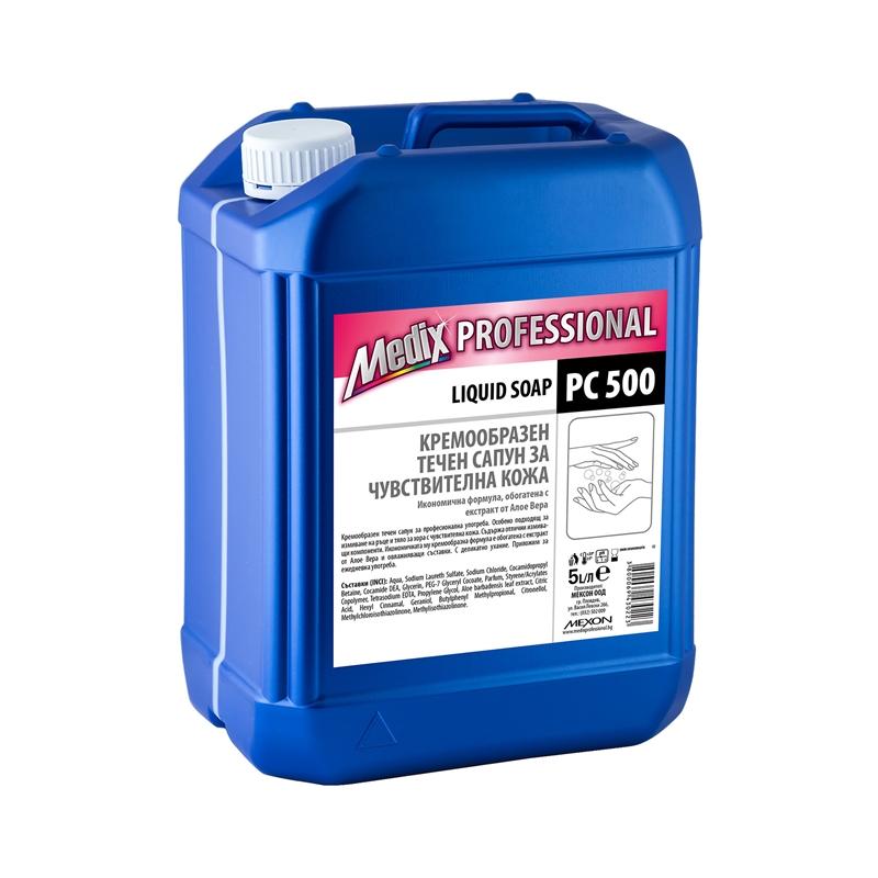 Почистващ продукт Medix Professional Течен сапун, кремообразен, за чувствителна кожа, PC 500, 5 Lна ниска цена с бърза доставка - BestPC.BG