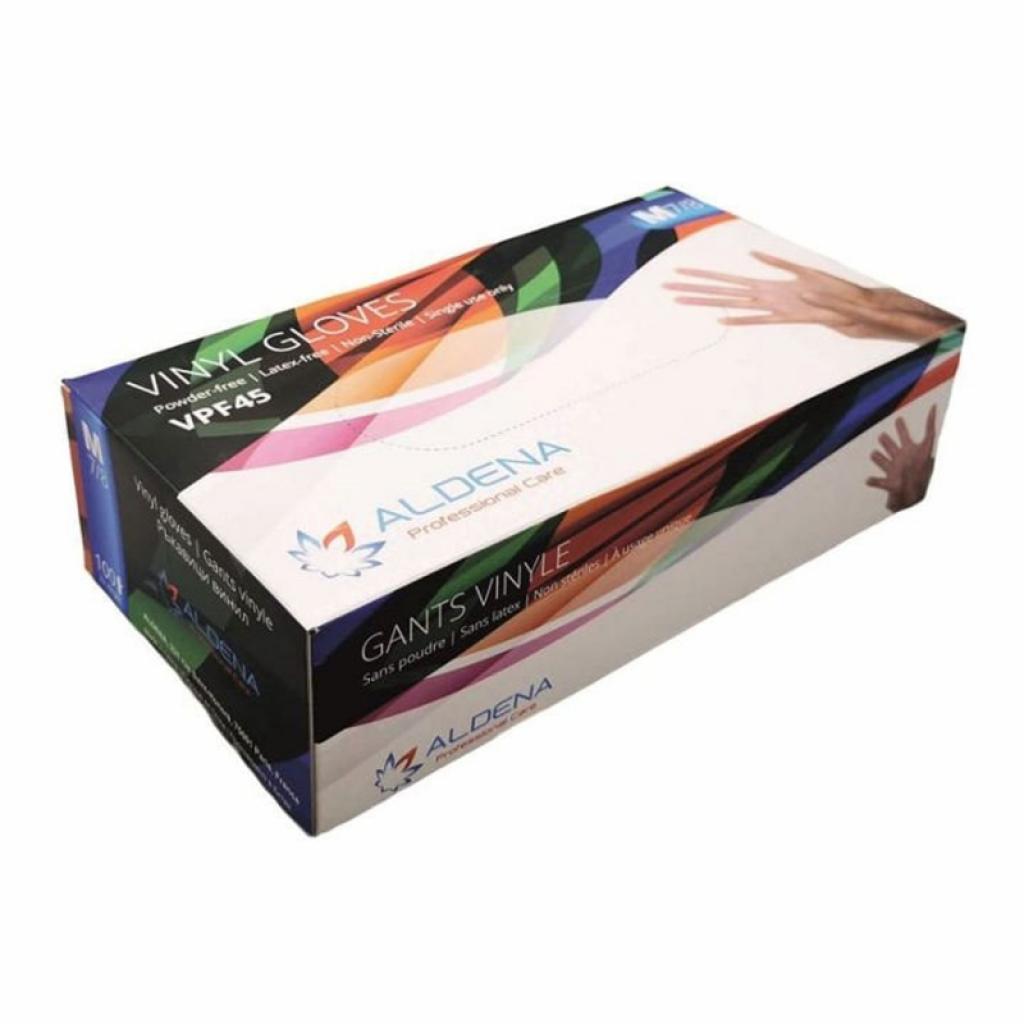 Продукт Aldena Ръкавици, винилови, S, без пудра, 100 брояна ниска цена с бърза доставка - BestPC.BG