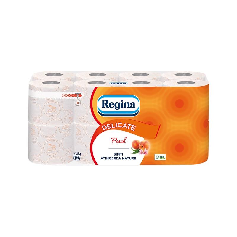 Продукт Regina Тоалетна хартия Peach, целулоза, трипластова, 135 къса, 16 брояна ниска цена с бърза доставка - BestPC.BG