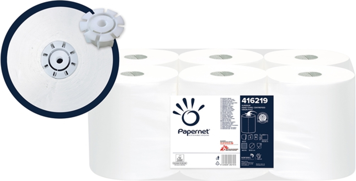 Продукт Papernet Кърпи за ръце Captive, на ролка, двупластови, 140 m, 6 брояна ниска цена с бърза доставка - BestPC.BG