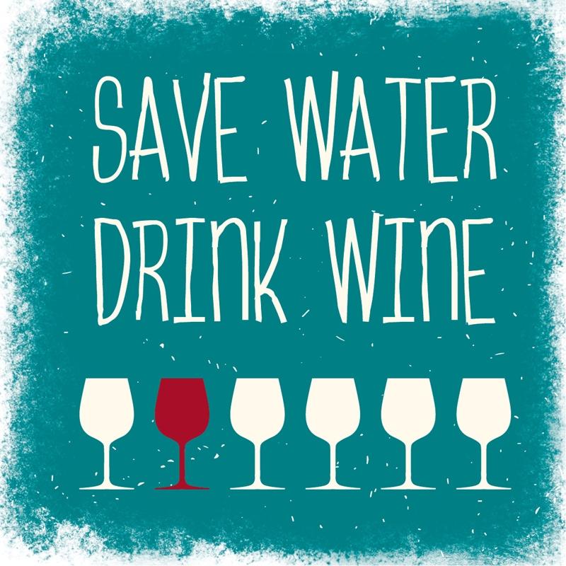Gespaensterwald Подложка за чаша, мраморна, Save water drink wineна ниска цена с бърза доставка - BestPC.BG
