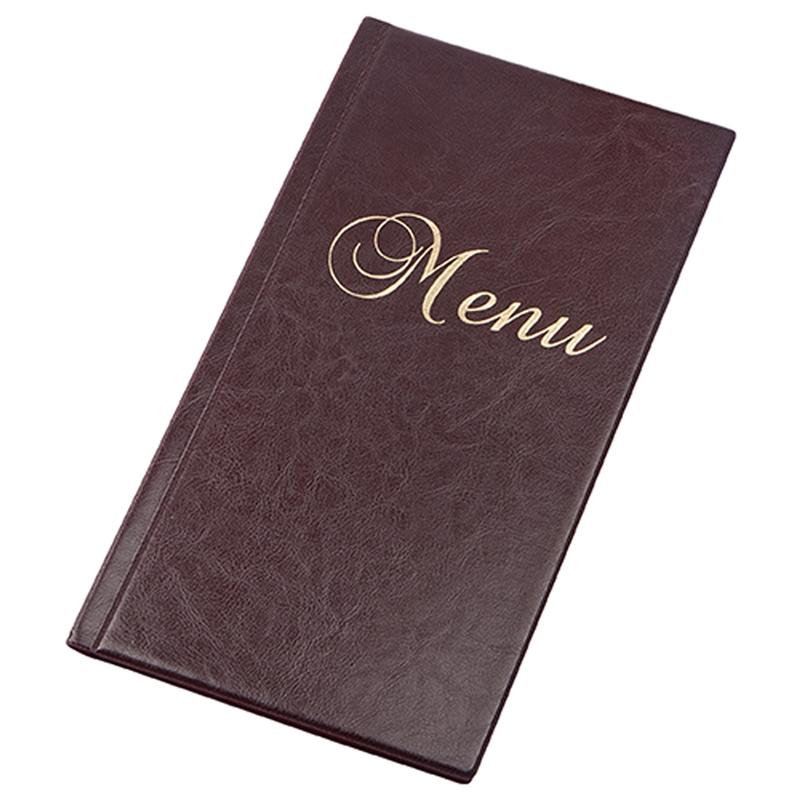 Папка за меню, 1-2 А4, кожена, с 6 джоба, червенана ниска цена с бърза доставка - BestPC.BG