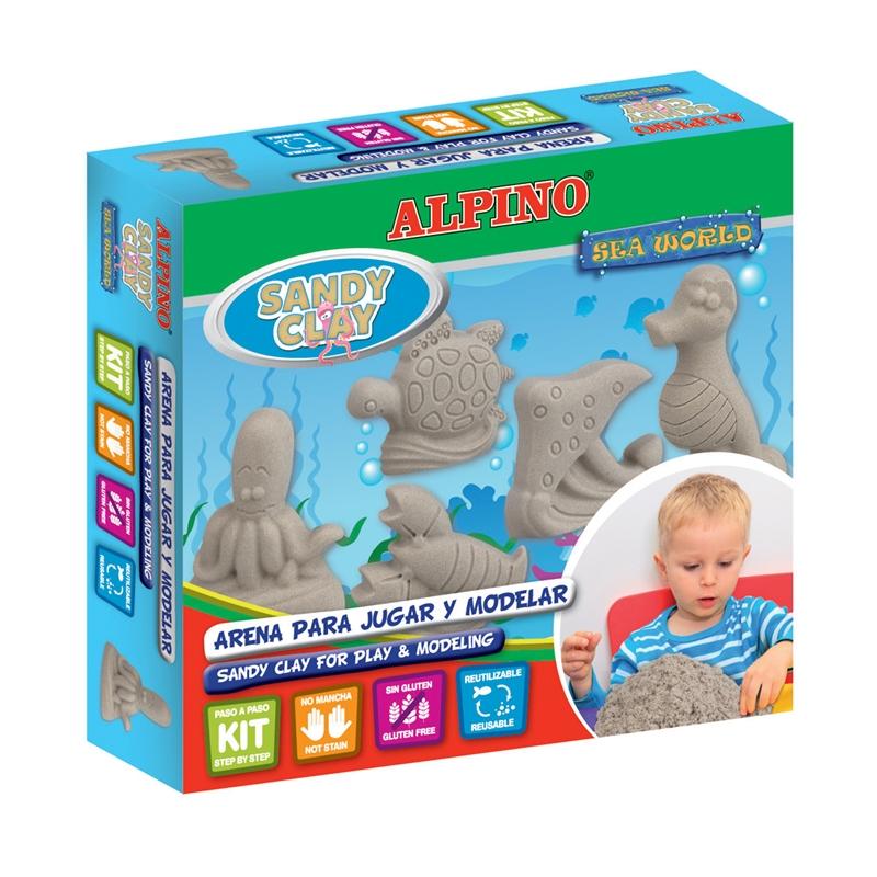 Alpino Комплект магически пясък, 300 g, 5 форми, морски святна ниска цена с бърза доставка - BestPC.BG