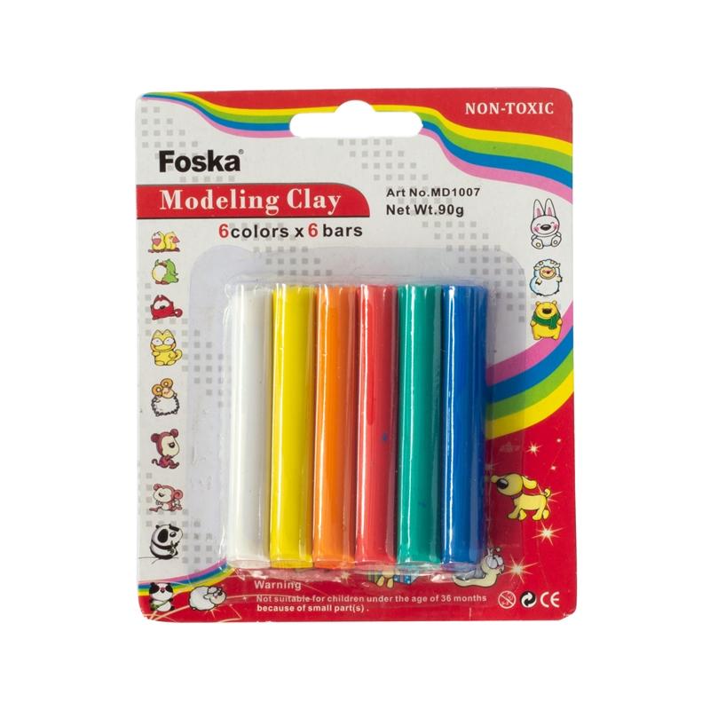 Foska Пластилин, 70 g, 6 цвятана ниска цена с бърза доставка - BestPC.BG