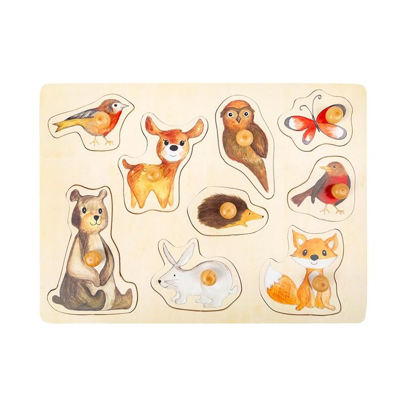 Small Foot Пъзел Животните в гората, дървен, 9 частина ниска цена с бърза доставка - BestPC.BG