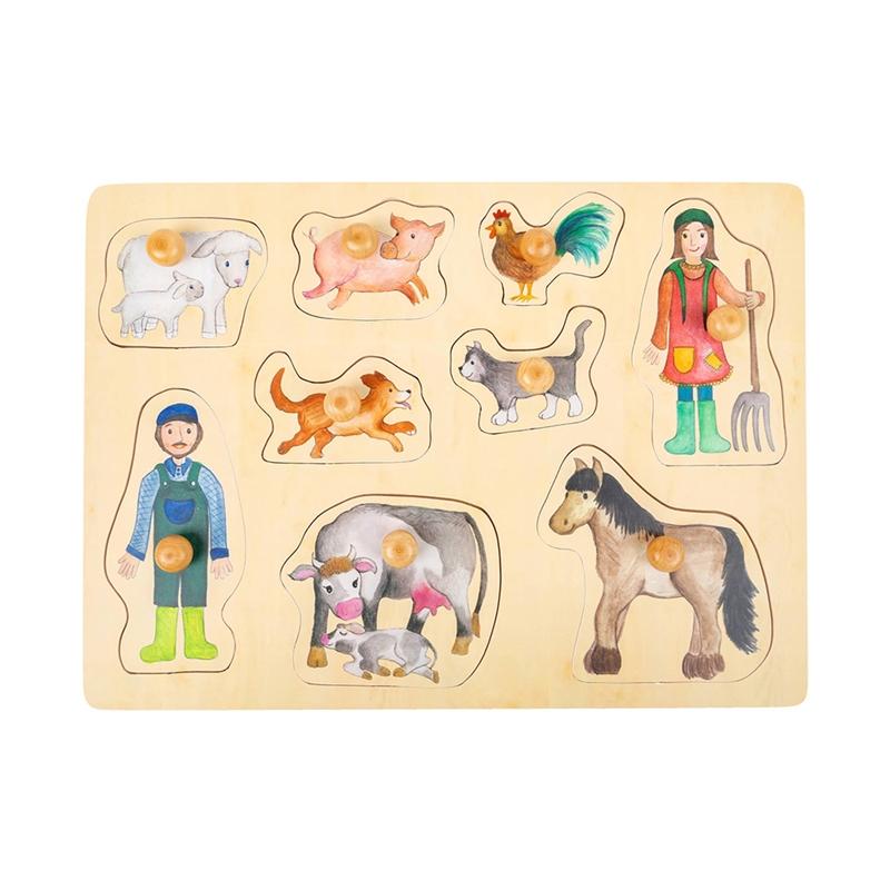 Small Foot Пъзел Ферма, дървен, 9 частина ниска цена с бърза доставка - BestPC.BG