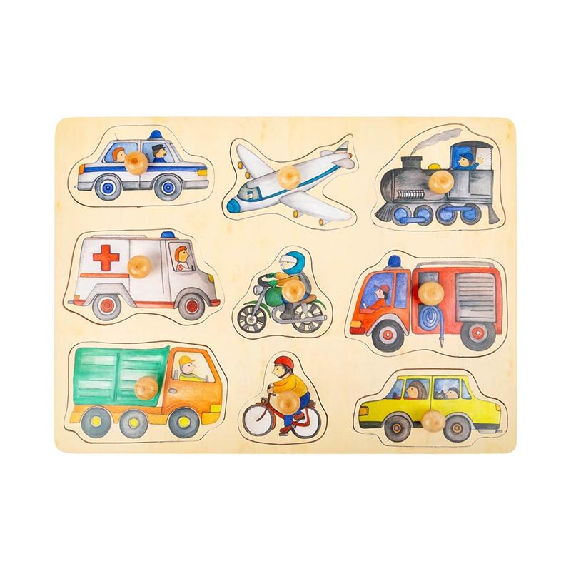 Small Foot Пъзел Превозни средства, дървен, 9 частина ниска цена с бърза доставка - BestPC.BG