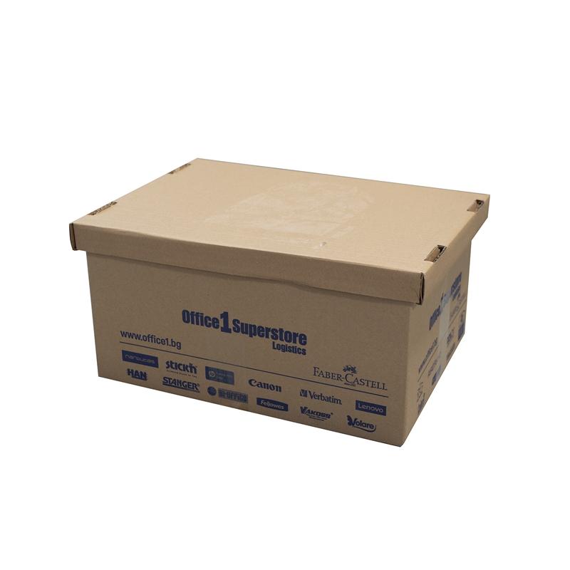 Продукт Кашон за опаковане, 390 x 290 x 200 mm, петслоен, с капак, 5 брояна ниска цена с бърза доставка - BestPC.BG