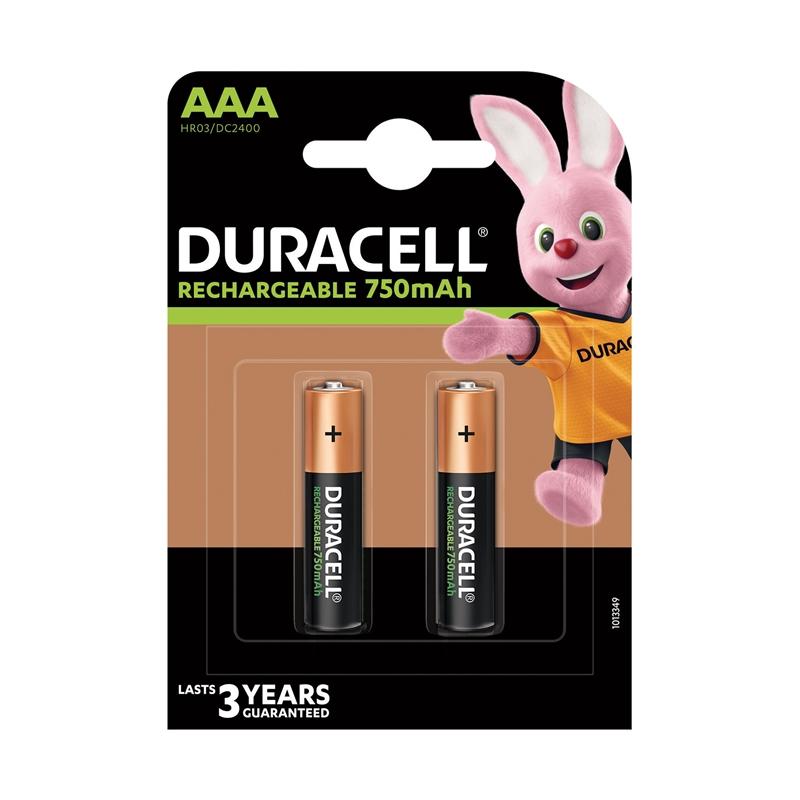 Duracell Акумулаторна батерия, NiMH, AAA, HR03, 750 mAh, 1.2 V, 2 брояна ниска цена с бърза доставка - BestPC.BG
