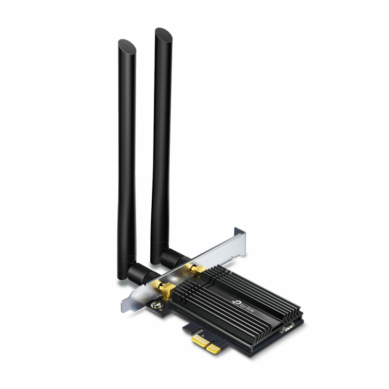 WiFi безжична карта/адаптер 2-лентов Bluetooth 5.0 Wi-Fi6 PCIe адаптер TP-Link Archer TX50E AX3000на ниска цена с бърза доставка - BestPC.BG
