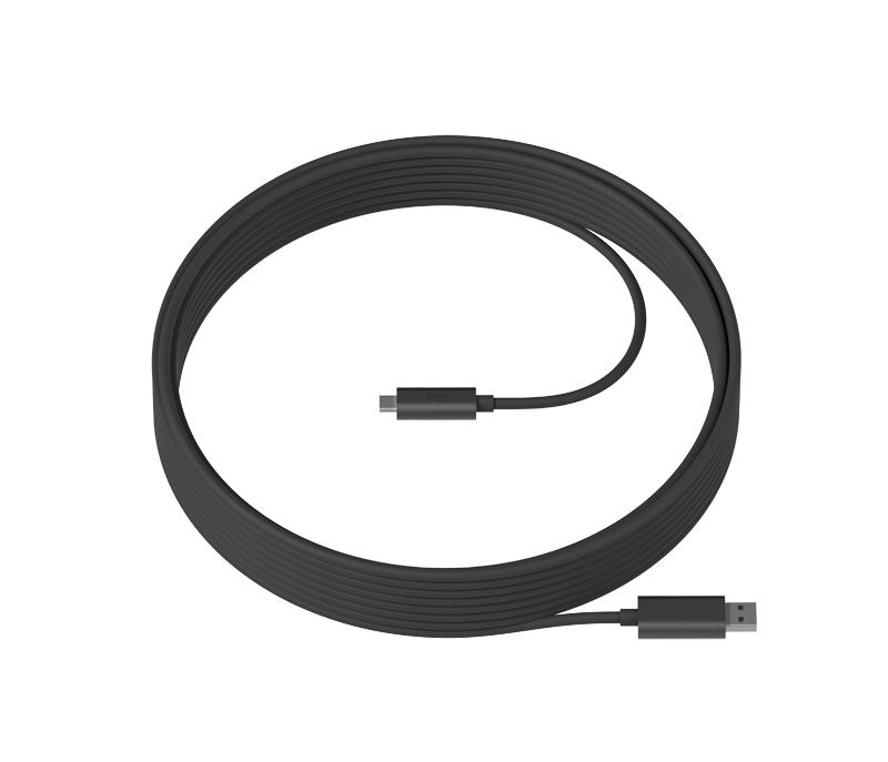 Кабел/адаптер Logitech Strong USB Cable 10m, USB 3.2, Male USB A to Male USB C, Graphiteна ниска цена с бърза доставка - BestPC.BG