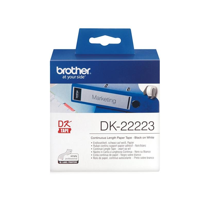 Касета за етикетен принтер Brother Непрекъсната хартиена лента DK22223, 50 mm x 30.48 m, бялана ниска цена с бърза доставка - BestPC.BG