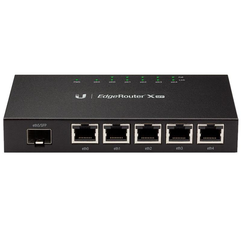 Рутер/Маршрутизатор UBIQUITI EdgeRouter X SFP; (5) GbE RJ45 ports with 24V passive PoE; (1) SFP port; 50W total PoE availability.на ниска цена с бърза доставка - BestPC.BG