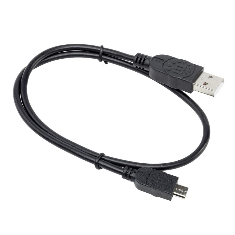 Manhattan Кабел, USB 2.0 Micro-B Male - USB 2.0 A Male, 0.5 mна ниска цена с бърза доставка - BestPC.BG