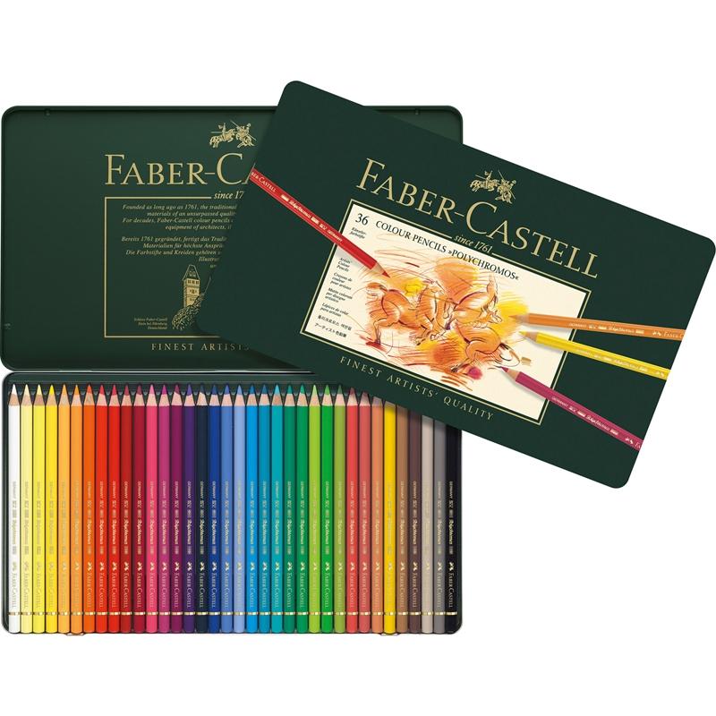 Faber-Castell Цветни моливи Polychromos, 36 цвятана ниска цена с бърза доставка - BestPC.BG
