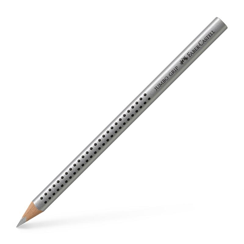 Faber-Castell Цветен молив Jumbo Grip, металик, сребъренна ниска цена с бърза доставка - BestPC.BG