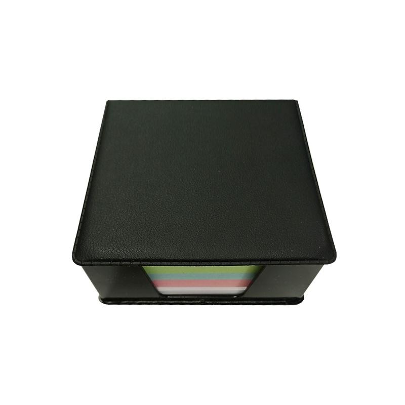 KEJEA Хартиено кубче, 75 x 75 mm, цветно, 300 листа, с кожена поставка и капакна ниска цена с бърза доставка - BestPC.BG