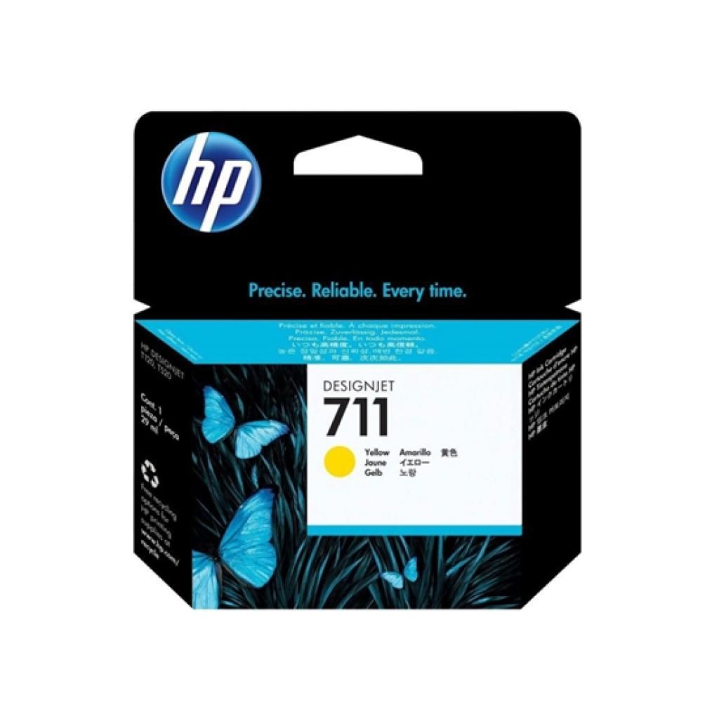 Касета с мастило HP Патрон No.711, DesignJet T120-520, CZ132A, 29 ml, Yellowна ниска цена с бърза доставка - BestPC.BG
