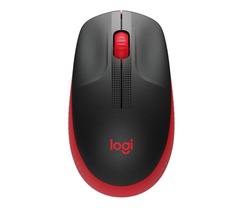 Мишка Logitech M190 Full-size wireless mouse - Червена/Черна - 2.4GHZ - N-A - EMEA - M190на ниска цена с бърза доставка - BestPC.BG