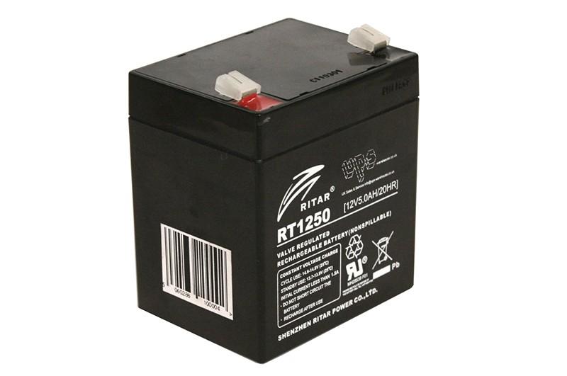 Оловна батерия RITAR, (RT1250) AGM, 12V, 5Ah, 90- 70- 10 1mm, Терминал 2на ниска цена с бърза доставка - BestPC.BG