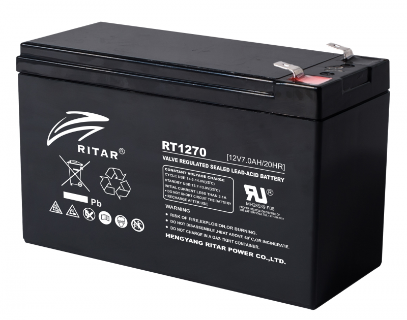 Оловна Батерия RITAR, (RT1270) AGM, 12V, 7Ah, 151- 65- 94 mm, Терминал2на ниска цена с бърза доставка - BestPC.BG