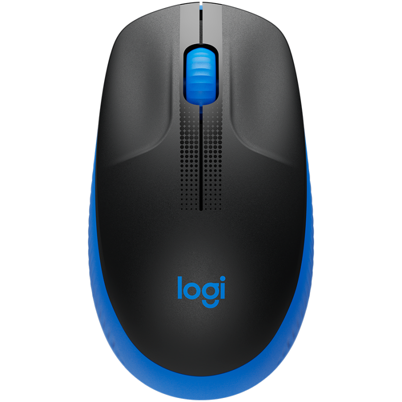 Мишка LOGITECH M190 Wireless Mouse - Черна/Синяна ниска цена с бърза доставка - BestPC.BG