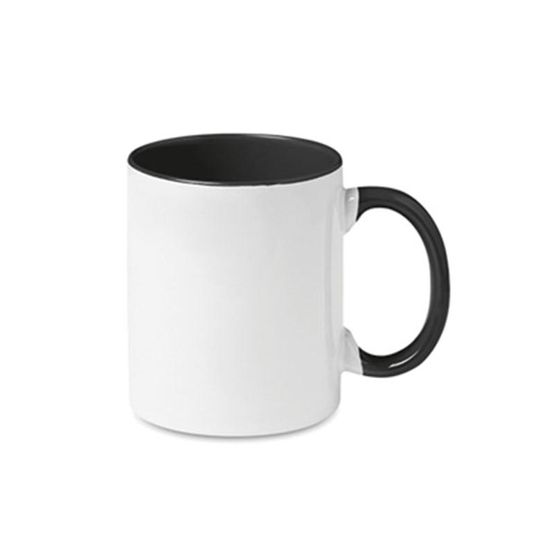 BESTSUB Чаша с цветна вътрешност и дръжка, 330 ml, черна, с възможност за персонализацияна ниска цена с бърза доставка - BestPC.BG