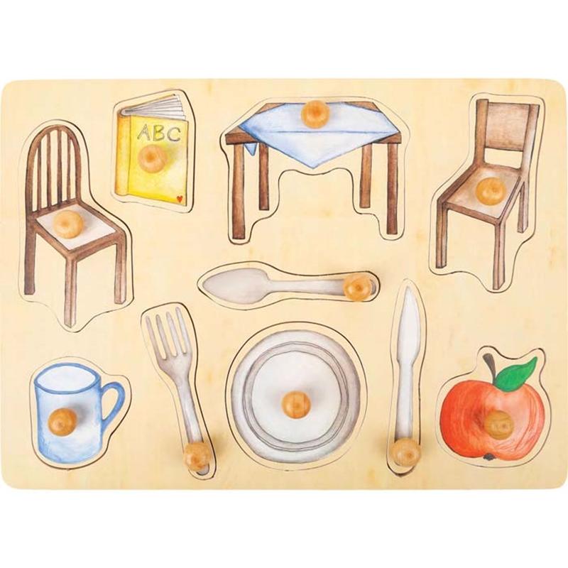 Small Foot Пъзел за вгнездяване - предмети за кухня, дървен, от 9 частина ниска цена с бърза доставка - BestPC.BG