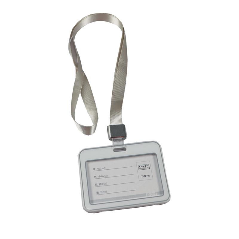 KEJEA Бадж, с лента, двулицев, хоризонтален, 85 х 54 mm, светлосивна ниска цена с бърза доставка - BestPC.BG