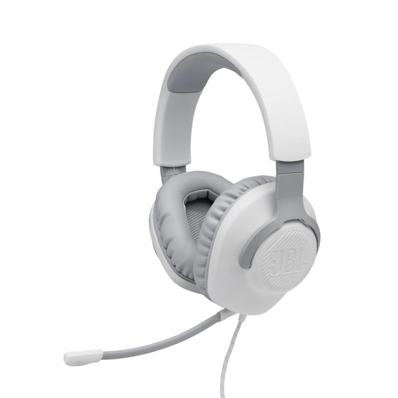 Слушалки JBL QUANTUM 100 WHT Wired over-ear gaming headset with a detachable micна ниска цена с бърза доставка - BestPC.BG