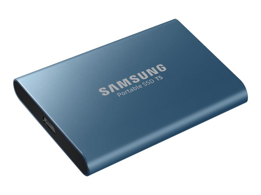 SAMSUNG Portable SSD T5 500GB USB 3 Blueна ниска цена с бърза доставка - BestPC.BG