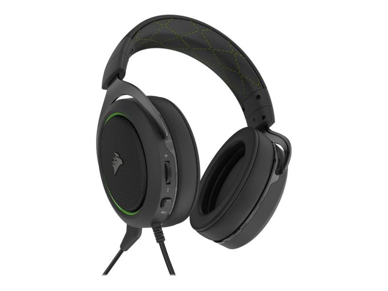 Слушалки CORSAIR HS50 PRO STEREO Gaming Headset Green EU Versionна ниска цена с бърза доставка - BestPC.BG