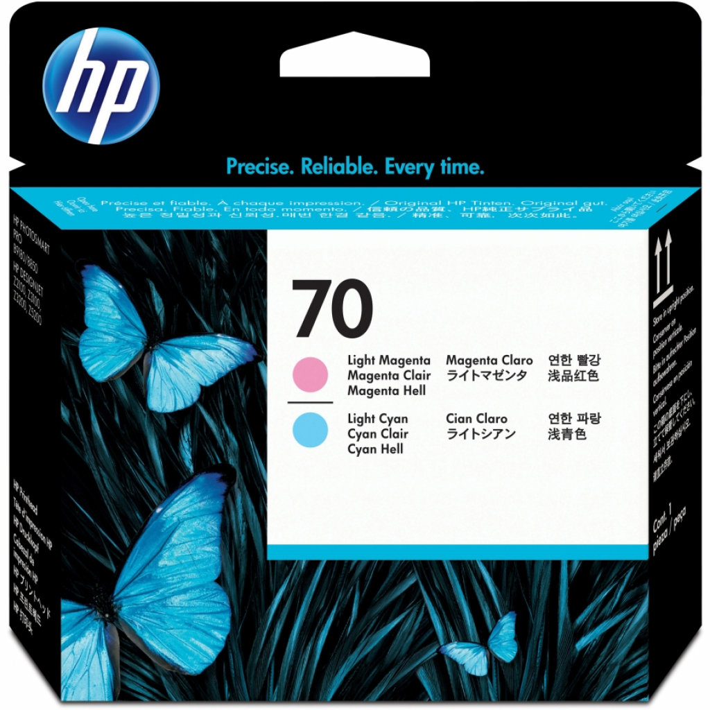 Касета с мастило HP 70 original printhead C9405A light magenta and light cyan standard capacity 1-packна ниска цена с бърза доставка - BestPC.BG