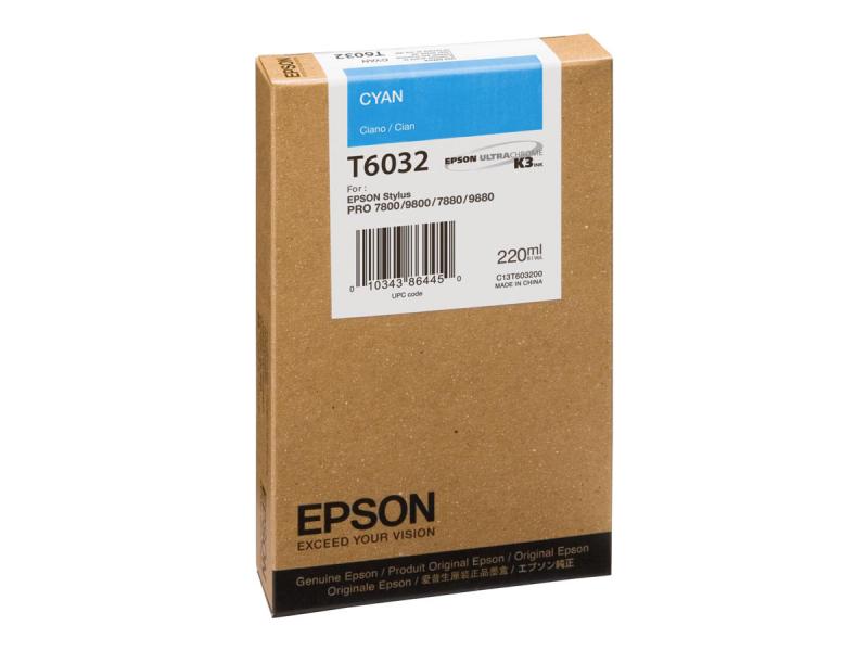 Касета с мастило EPSON T6032 ink cartridge cyan standard capacity 220ml 1-packна ниска цена с бърза доставка - BestPC.BG