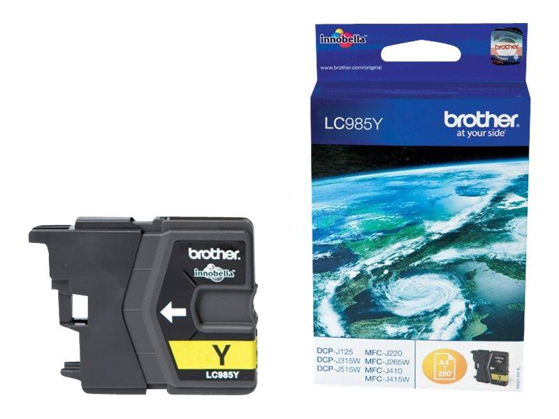 Касета с мастило BROTHER LC-985 ink cartridge yellow standard capacity 260 pages 1-packна ниска цена с бърза доставка - BestPC.BG