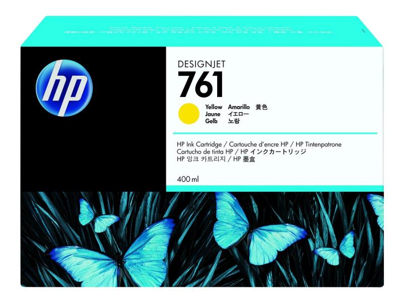 Касета с мастило HP 761 original Ink cartridge CM992A yellow standard capacity 400ml 1-packна ниска цена с бърза доставка - BestPC.BG